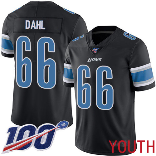 Detroit Lions Limited Black Youth Joe Dahl Jersey NFL Football 66 100th Season Rush Vapor Untouchable